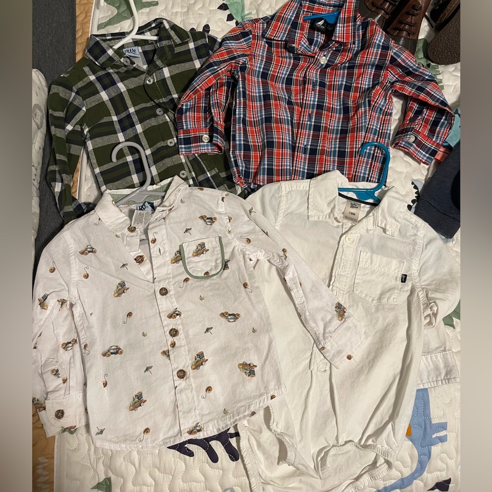 18 month Flannels/ Fall shirts